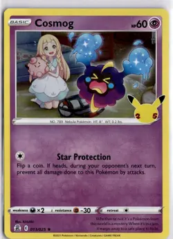 Cosmog 013/025 Holo Rare Celebrations Pokemon Card Trading Card - Image 1