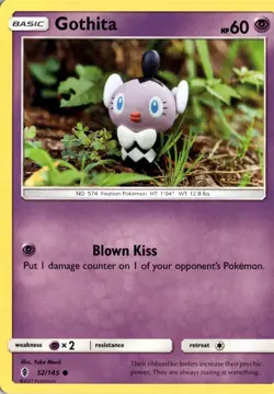 Gothita 52/145 SM - Guardians Rising Pokemon Card TCG - Image 1
