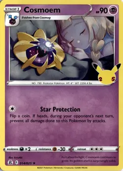 Cosmoem 014/025 Celebrations Pokemon Card TCG - Image 1