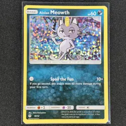 Alolan Meowth - 10/12 - Confetti Holo - McDonald's Promos 2019 - Pokemon - NM/M - Image 1