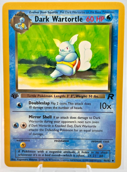 Pokemon TCG 1st Edition Dark Wartortle 46/82 Vintage 2000 Team Rocket Regular - Image 1