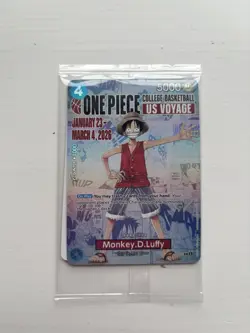 One Piece Monkey.D.Luffy US College Basketball Promo Card *SEALED* - Image 1