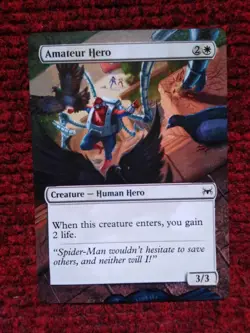 Amateur Hero MTG Marvel's Spider-Man Eternal Hand Painted Borderless Altered Art - Image 2