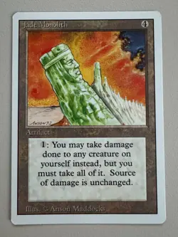Jade Monolith - MTG - REVISED (3rd) - ENGLISCH - ©1994 NM Rare - Image 1