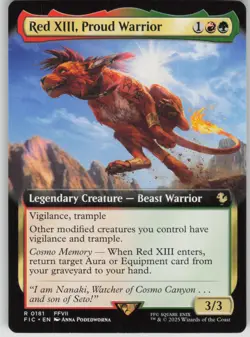 MTG TCG Red XIII, Proud Warrior (Extended Art) R Commander: FINAL FANTASY 181 - Image 1