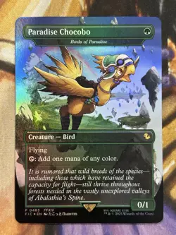Foil Paradise Chocobo Birds of Paradise (Borderless) #483 MTG Final Fantasy - NM - Image 1