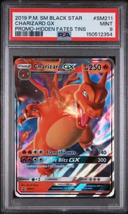 Charizard GX SM211 Pokemon TCG 2019 Promo Holo Hidden Fates PSA 9 Mint - Image 1
