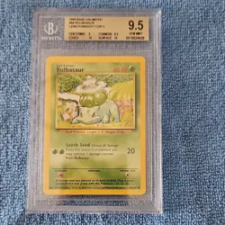 Pokemon Bulbasaur Base Set Unlimited 1999 Beckett 9.5Gem Mint #44/102 - Image 1