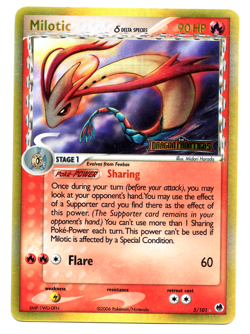 Milotic Delta Species 5/101 Stamped Pokemon EX Dragon Frontiers Reverse Holo - Image 1