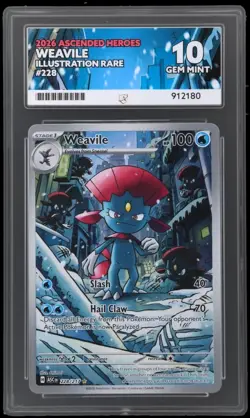 Pokemon Graded Card - Weavile 228/217 IR - Ascended Heroes - ACE 10 Gem Mint - Image 1