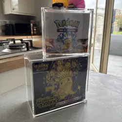 Pokemon Surging Sparks Etb And Booster Bundle Sealed And With Acrylics! - Image 1