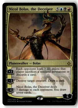MTG Foil Nicol Bolas, the Deceiver - HOU Heavily Played English - Image 1