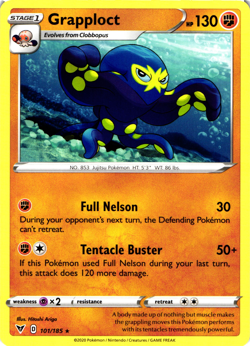 Grapploct 101/185 Vivid Voltage Rare Near Mint Pokemon DNA GAMES - Image 1