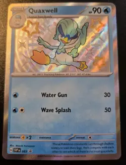 Quaxwell 083 SVP Shiny Black Star Promo Paldean Fates Pokemon TCG - Image 1