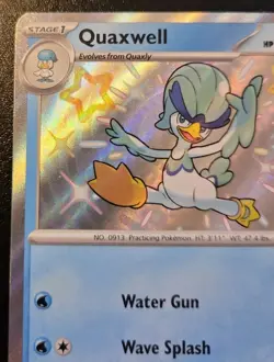 Quaxwell 083 SVP Shiny Black Star Promo Paldean Fates Pokemon TCG - Image 2
