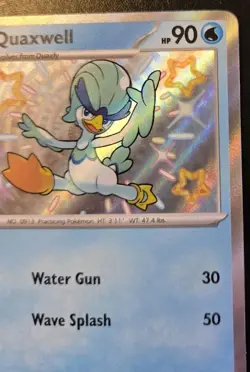 Quaxwell 083 SVP Shiny Black Star Promo Paldean Fates Pokemon TCG - Image 3