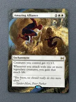 Amazing Alliance MTG Marvel's Spider-Man Eternal Hand Painted Full Altered Art v - Image 1
