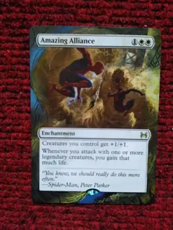Amazing Alliance MTG Marvel's Spider-Man Eternal Hand Painted Full Altered Art v - Image 2