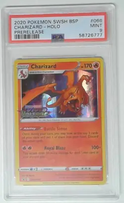1x V0047: 2020 Charizard - SWSH066 - Prerelease - Holo Rare - SWSH: PSA: 9: MIN - Image 1