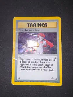 Pokemon Card Trainer The Rocket's Trap Holo 19/132 Gym Heroes ENG - Image 1