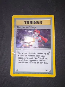 Pokemon Card Trainer The Rocket's Trap Holo 19/132 Gym Heroes ENG - Image 2