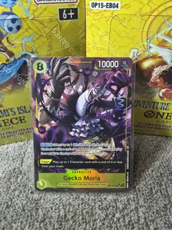 Bandai Gecko Moria OP14-104 Character Card 10000 Power Holo SPECIMEN One Piece - Image 1
