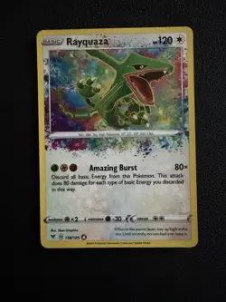Pokemon TCG Rayquaza Holo Card Vivid Voltage 138/185 Amazing Rare - Image 1
