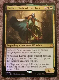 FOIL LATHRIL, BLADE OF THE ELVES mtg NM Foundations 1 Rare - Image 1