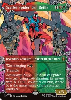 Scarlet Spider, Ben Reilly (Borderless) - FOIL - Marvel's Spider-Man - MTG - Image 1