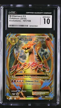 [CGC 10 GEM MINT] M Charizard EX 101/108 Full Art XY Evolutions Pokemon Card - Image 1