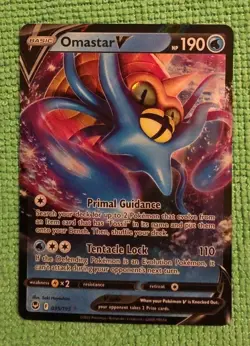 2022 Pokemon Sword & Shield - Silver Tempest Omastar V #35/195 - Image 1