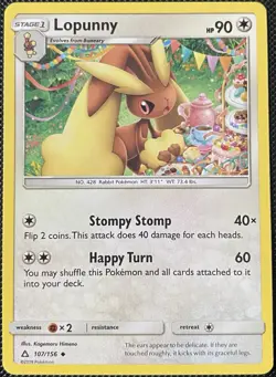Lopunny 107/156 Sm-Ultra Prism Regular - Pokemon Card - Image 1