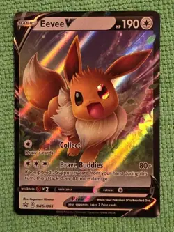 Eevee V SWSH065 Sword & Shield Battle Academy Black Star Promo Pokemon Card - Image 1