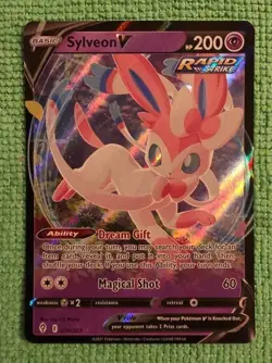 Pokemon Sylveon V Ultra Rare Holo SWSH07 Evolving Skies 074/203 200 HP - Image 1