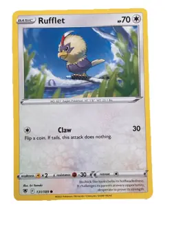 New: 2022 Pokemon TCG Rufflet 131 Swsh10: Astral Radiance Regular Common - Image 1