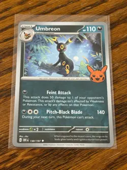 Pokemon TCG Umbreon 130/197 Regular Uncommon NM Halloween Trick Or Trade 2024 - Image 1