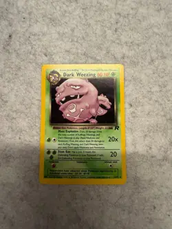 Dark Weezing 14/82 Holo Rare Team Rocket Pokemon Unlimited Holo LP - Image 1