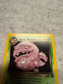 Dark Weezing 14/82 Holo Rare Team Rocket Pokemon Unlimited Holo LP - Image 2