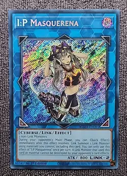 YUGIOH 1ST ED BLMR-EN085 I:P MASQUERENA SECRET RARE NEAR MINT (NM) - Image 1