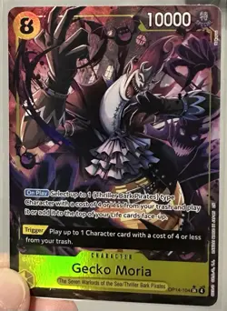 One Piece The Azure Sea’s Seven Gecko Moria OP14-104 SR Alt Art English - Image 2