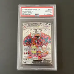 Pokemon TCG Charizard ex 215/197 SV03: Obsidian Flames Holo PSA 10 Gem Mint - Image 1