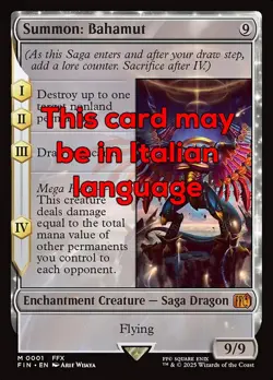 MTG SUMMON: BAHAMUT EXC - INVOCAZIONE: BAHAMUT 1 - FIN - MAGIC - Image 1