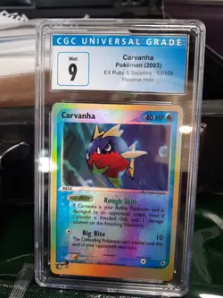 Carvanha cgc 9 MINT Reverse Holo EX Ruby And Sapphire E-Reader 51/109 psa Card - Image 1