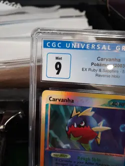 Carvanha cgc 9 MINT Reverse Holo EX Ruby And Sapphire E-Reader 51/109 psa Card - Image 3
