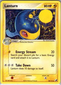 Lanturn 40/115 Non Holo Unseen Forces - Pokemon Card - NM - Image 1