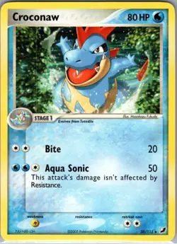 Croconaw 38/115 Non Holo Unseen Forces - Pokemon Card - NM - Image 1