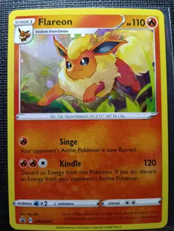 Pokemon TCG - (Swirl) Flareon SWSH041 Black Star Promo With Swirl - NM - Image 1