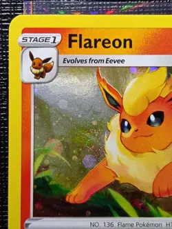 Pokemon TCG - (Swirl) Flareon SWSH041 Black Star Promo With Swirl - NM - Image 2