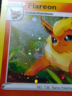 Pokemon TCG - (Swirl) Flareon SWSH041 Black Star Promo With Swirl - NM - Image 3