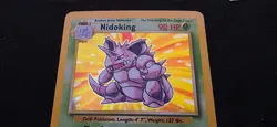 Pokemon Card Nidoking Base Set Holo Unlimited Rare Card 11/102 Vintage - Image 2